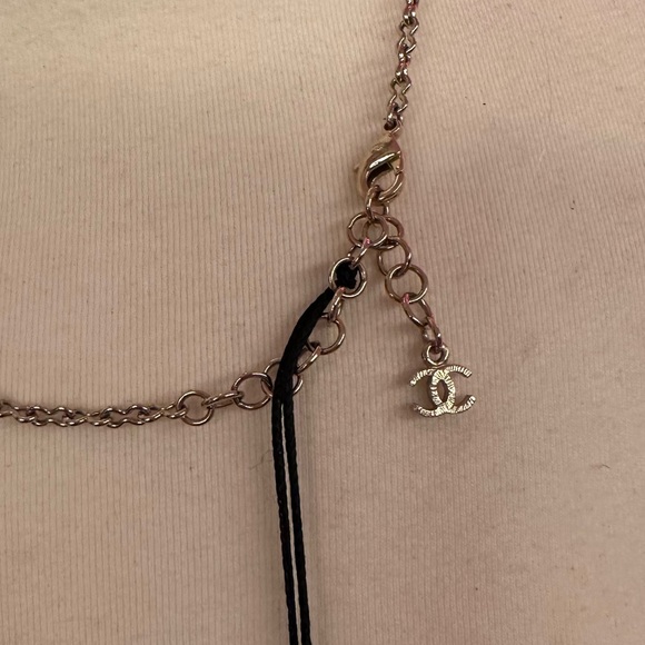 CHANEL Necklace 19p AB1049 Y47607 Z9052 Gold with pink and green shapes white CC - Picture 5 of 8